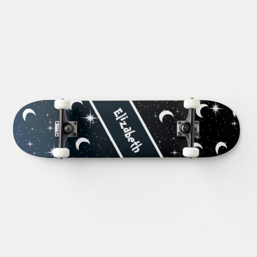 Sky Moons Star Muster Cool Skateboard Deck (Horizontal)