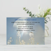 Sky Newcomer in Parish Mass Church Einladung (Stehend Vorderseite)