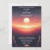 Sky Night Sunset Stars Moon Cloud Twilight Hochzei Einladung (Vorderseite)