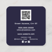 Sky Objektiv-Visitenkarte Quadratische Visitenkarte (Rückseite)