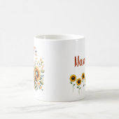 Sky Oove Me Sonnenblume Personalisiert Kaffeetasse (Mittel)