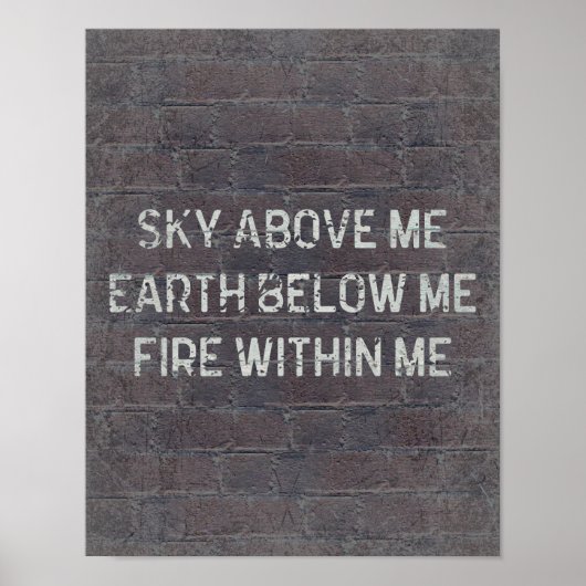 Sky Oove Me Zitat Poster (Vorne)