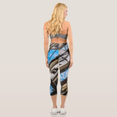 Sky Over Stonetown, Sansibar Capri Leggings (Rückseite)
