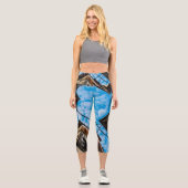 Sky Over Stonetown, Sansibar Capri Leggings (Vorderseite)