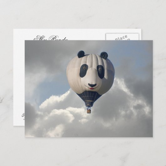 SKY PANDA POSTKARTE (Vorne/Hinten)