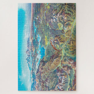 Sky Panorama Karte des Yellowstone Nationalparks Puzzle