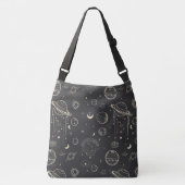Sky Pattern Night Moon Stars Sonnige Tasche (Vorderseite)