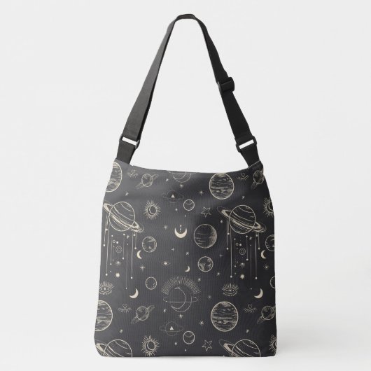 Sky Pattern Night Moon Stars Sonnige Tasche (Vorderseite)