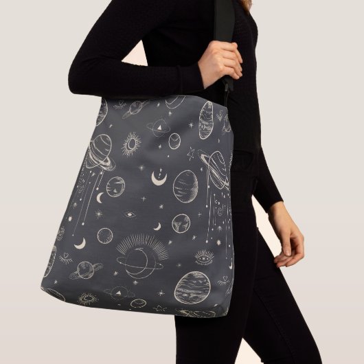 Sky Pattern Night Moon Stars Sonnige Tasche (Von Nahem)