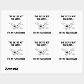 Sky Playground Flugzeug Quadratischer Aufkleber (Blatt)