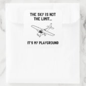 Sky Playground Flugzeug Quadratischer Aufkleber (Tasche)