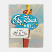 Sky Ranch Motel Sign Fleecedecke (Vorderseite)