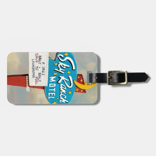 Sky Ranch Motel Sign Gepäckanhänger (Vorderseite horizontal)