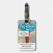 Sky Ranch Motel Sign Gepäckanhänger (Rückseite vertikal)