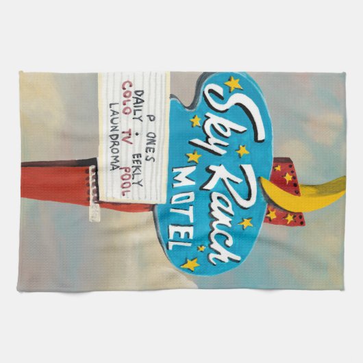 Sky Ranch Motel Sign Geschirrtuch (Horizontal)