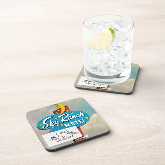 Sky Ranch Motel Sign Getränkeuntersetzer (Rechte Seite)