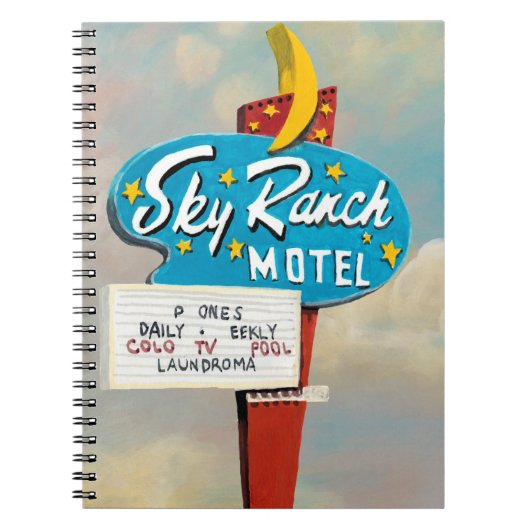 Sky Ranch Motel Sign Notizblock (Vorderseite)