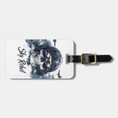 Sky Rebel Skull mit Pilot Helm und Sonnenbrille Gepäckanhänger (Vorderseite horizontal)