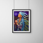 Sky Road Walker Native American Fantasy Art Poster