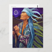 Sky Road Walker Native American Fantasy Art Postkarte (Vorne/Hinten)