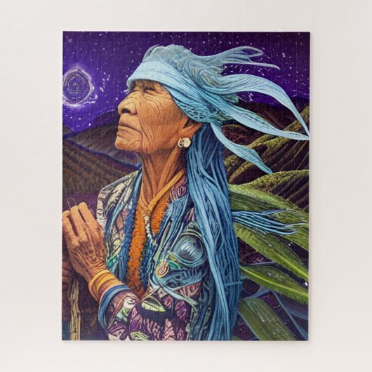 Sky Road Walker Native American Fantasy Art Puzzle (Vertikal)