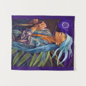 Sky Road Walker Native American Fantasy Art Wandteppich (Vorderseite (Horizontal))