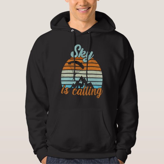 Sky ruft Fallschirmspringen Hoodie (Vorderseite)
