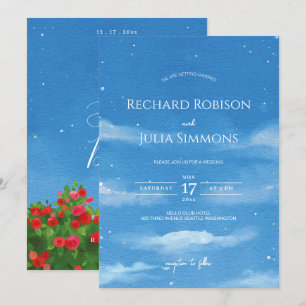 SKY Save The Date Einladung / Wasserfarbe Himmel W