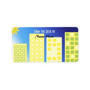 Sky Scraper Design Adressaufkleber