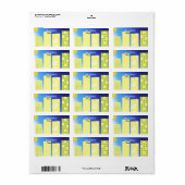 Sky Scraper Design Adressaufkleber (Vorne)