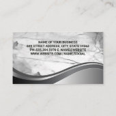 Sky Scraper Gebäude | Marmormetall - Hintergrund Visitenkarte (Rückseite)