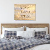 Sky Serenity Gebet Wrapped Canvas Print Leinwanddruck (Insitu (Schlafzimmer))