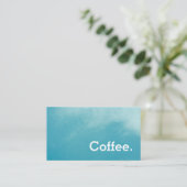 Sky Simple Loyalty Coffee Punch Card Treuekarte (Stehend Vorderseite)