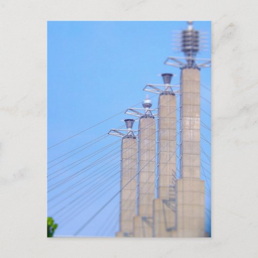 Sky Stations Pylon Caps Downtown Kansas City Postkarte (Vorderseite)