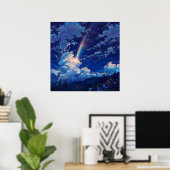 Sky Streak - Night Sky Illustration Style Poster (Heimbüro)