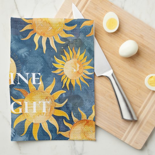 Sky Sun Shine Bright Geschirrtuch (Viertel Falte)