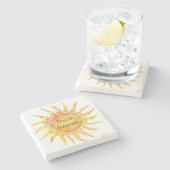 Sky Sun Shine Bright Steinuntersetzer (Seitenansicht)