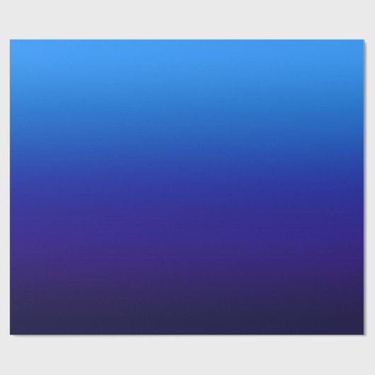 Sky to Midnight Blue Gradient Geschenkpapier (Flach)