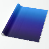 Sky to Midnight Blue Gradient Geschenkpapier (Ungerollt)