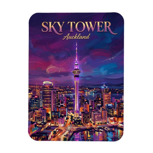 Sky Tower Neuseeland Magnet (Vertikal)