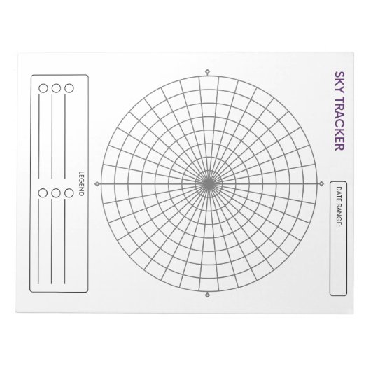 Sky Tracker Notizblock (Vorderseite)