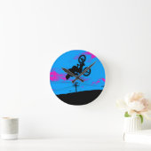 Sky Trekking - BMX Rider Runde Wanduhr (Zuhause)