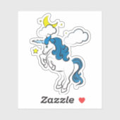 Sky Unicorn Custom Cut Vinyl Sticker (Blatt)