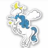 Sky Unicorn Custom Cut Vinyl Sticker (Vorderseite)