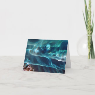 Sky Warp blau wirbelnde digitale Kunst zum Downloa Dankeskarte