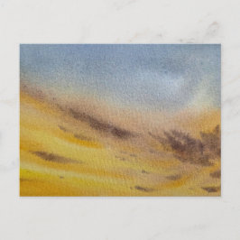 Sky watercolor painting  postkarte