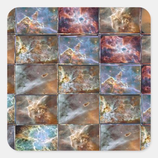 SKY Wave Tile Work Graphics Quadratischer Aufkleber (Vorderseite)