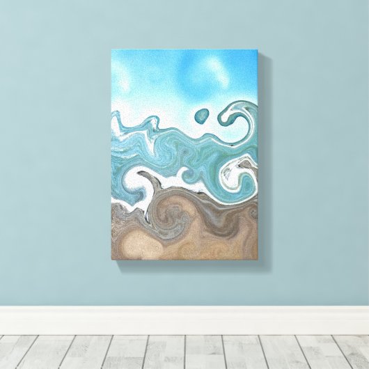 Sky Waves and Sand Leinwanddruck (Insitu (Holzboden))