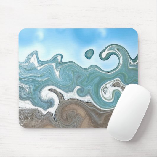 Sky Waves and Sand Mousepad (Mit Mouse)