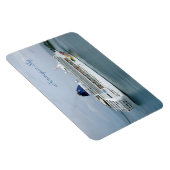 Sky Wendepunkt in Nassau Blauer Text Magnet (Rechte Seite)